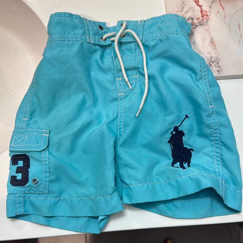 Polo by Ralph Lauren Kids Swim Trunks - Aqua Blue